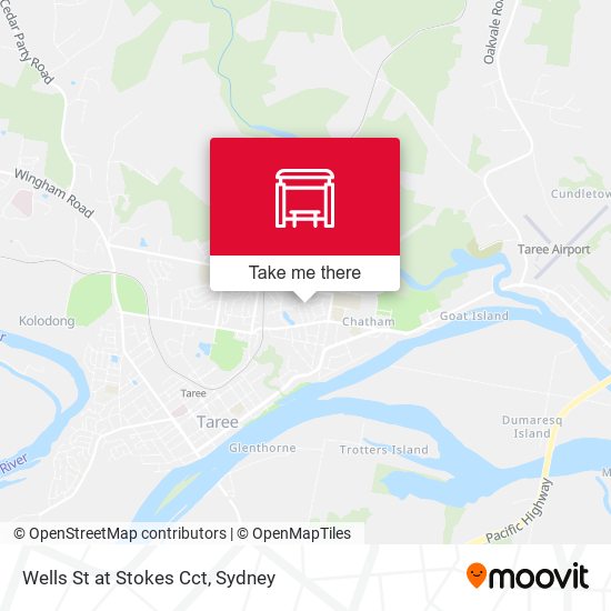 Wells St at Stokes Cct map