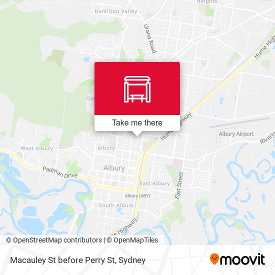 Macauley St before Perry St map