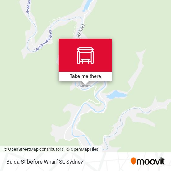 Bulga St before Wharf St map