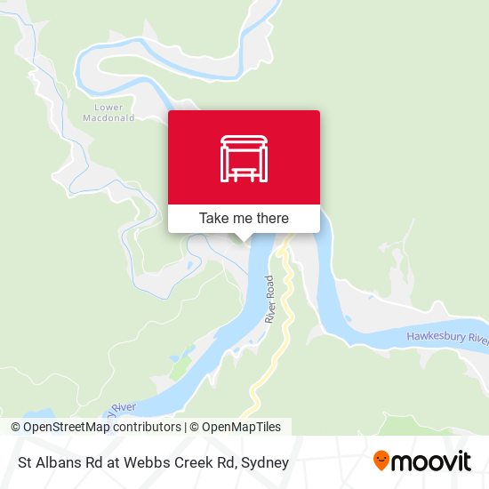 St Albans Rd at Webbs Creek Rd map