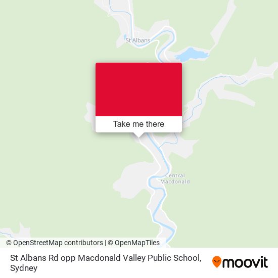 St Albans Rd opp Macdonald Valley Public School map