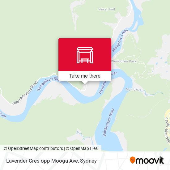 Lavender Cres opp Mooga Ave map