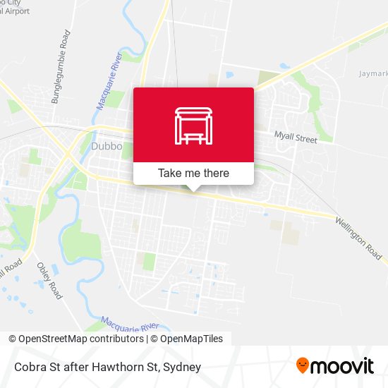 Cobra St after Hawthorn St map