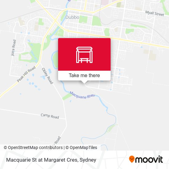 Macquarie St at Margaret Cres map