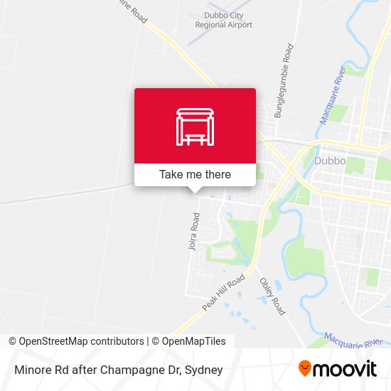 Minore Rd after Champagne Dr map