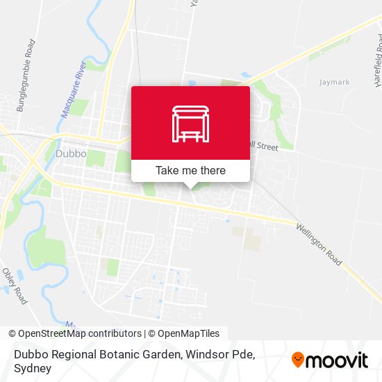 Dubbo Regional Botanic Garden, Windsor Pde map