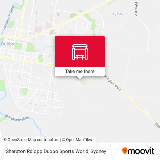 Sheraton Rd opp Dubbo Sports World map