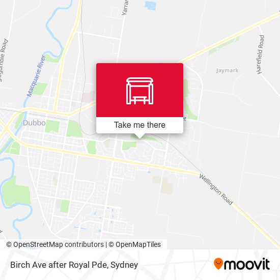 Birch Ave after Royal Pde map