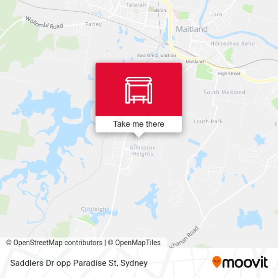 Saddlers Dr opp Paradise St map