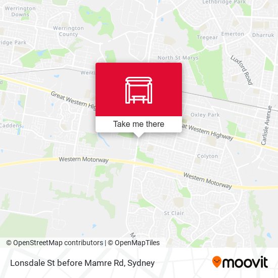 Lonsdale St before Mamre Rd map