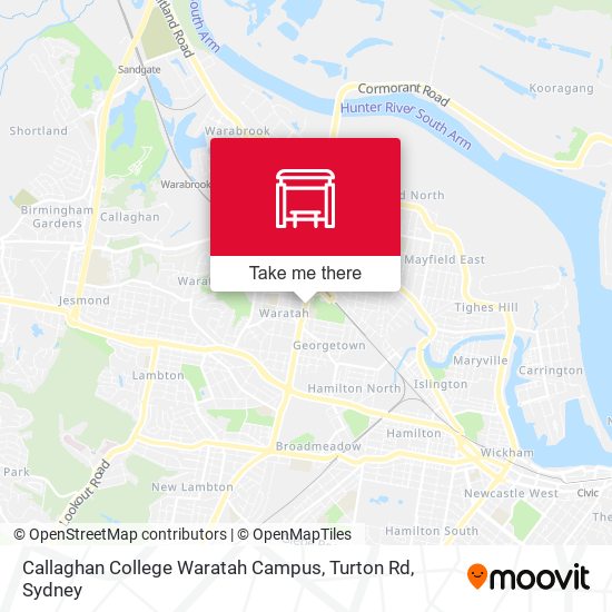 Mapa Callaghan College Waratah Campus, Turton Rd