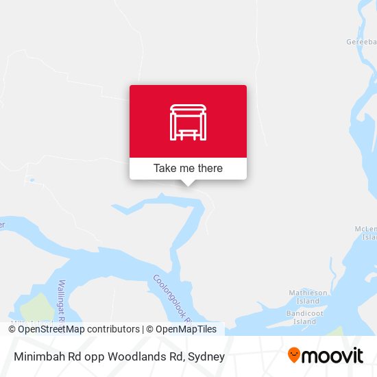 Minimbah Rd opp Woodlands Rd map
