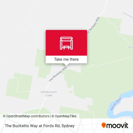 The Bucketts Way at Fords Rd map