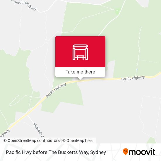 Pacific Hwy before The Bucketts Way map