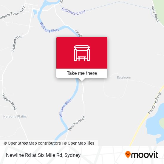 Newline Rd at Six Mile Rd map