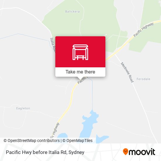 Pacific Hwy before Italia Rd map