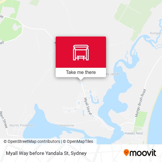Myall Way before Yandala St map