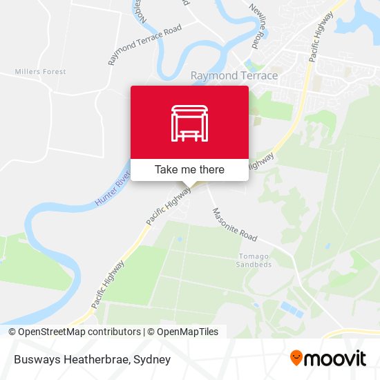 Busways Heatherbrae map