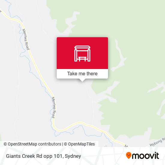 Giants Creek Rd opp 101 map
