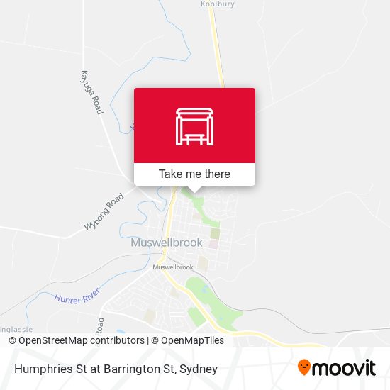 Humphries St at Barrington St map