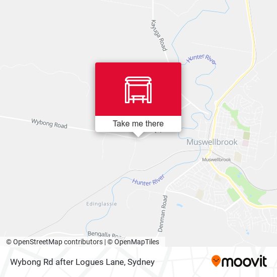 Wybong Rd after Logues Lane map
