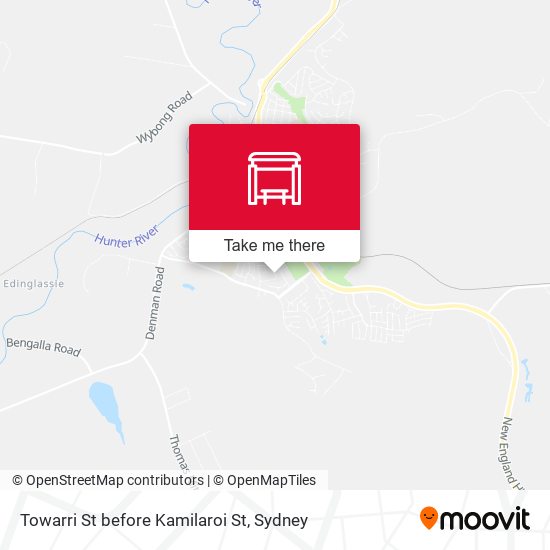 Towarri St before Kamilaroi St map