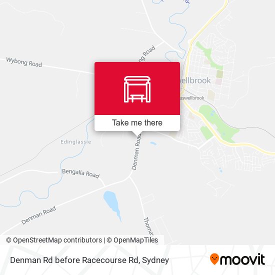 Denman Rd before Racecourse Rd map
