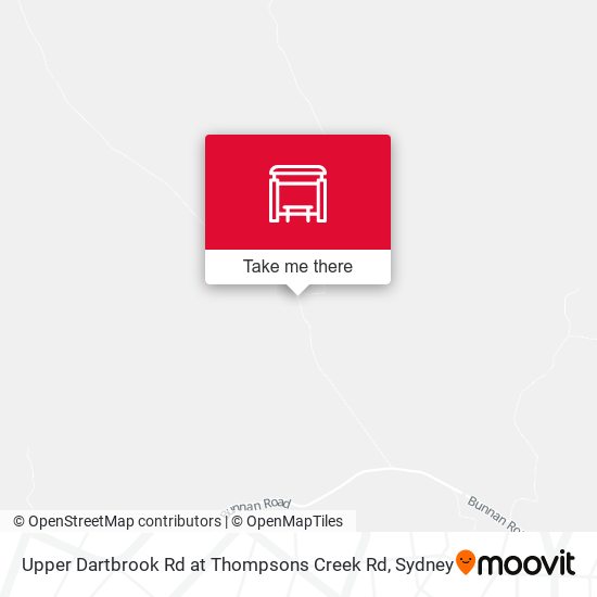 Upper Dartbrook Rd at Thompsons Creek Rd map