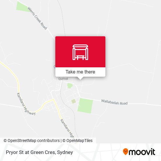 Pryor St at Green Cres map