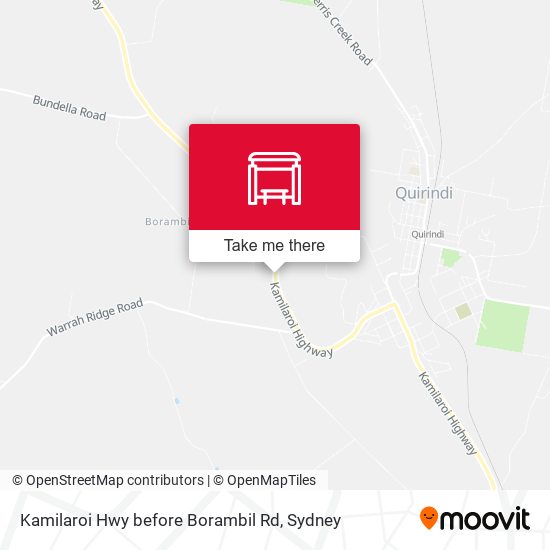 Kamilaroi Hwy before Borambil Rd map