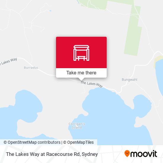 The Lakes Way at Racecourse Rd map