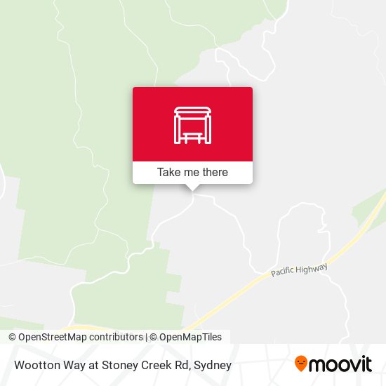 Wootton Way at Stoney Creek Rd map