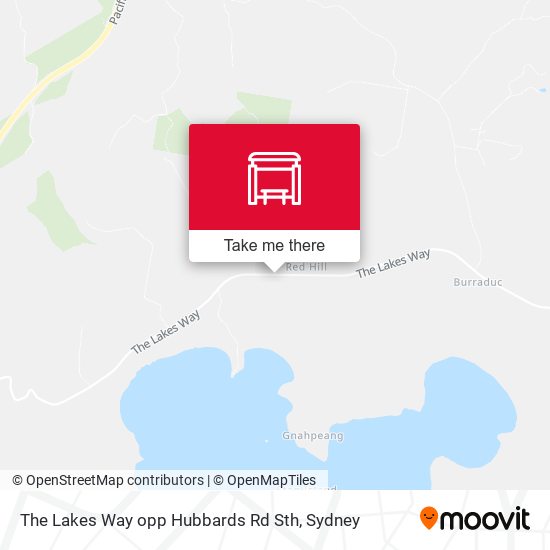 The Lakes Way opp Hubbards Rd Sth map
