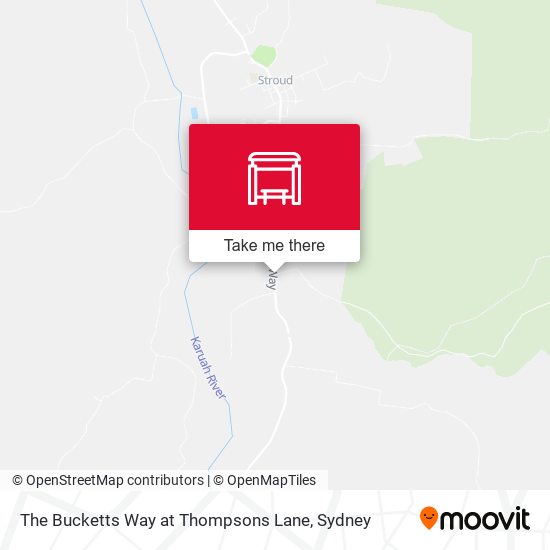 The Bucketts Way at Thompsons Lane map