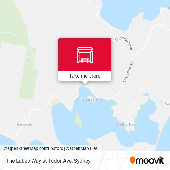The Lakes Way at Tudor Ave map