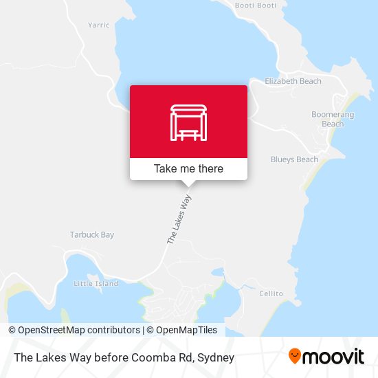 The Lakes Way before Coomba Rd map