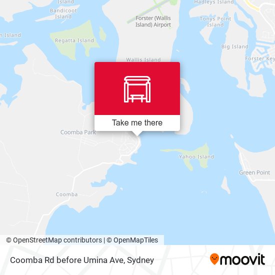 Coomba Rd before Umina Ave map