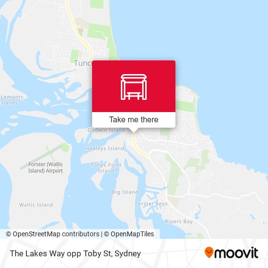 The Lakes Way opp Toby St map