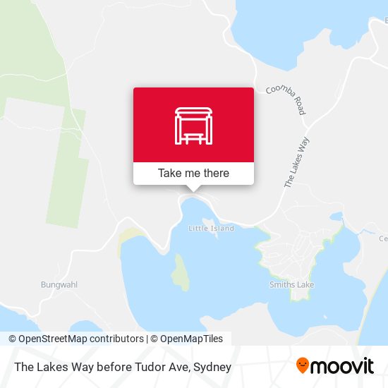 The Lakes Way before Tudor Ave map
