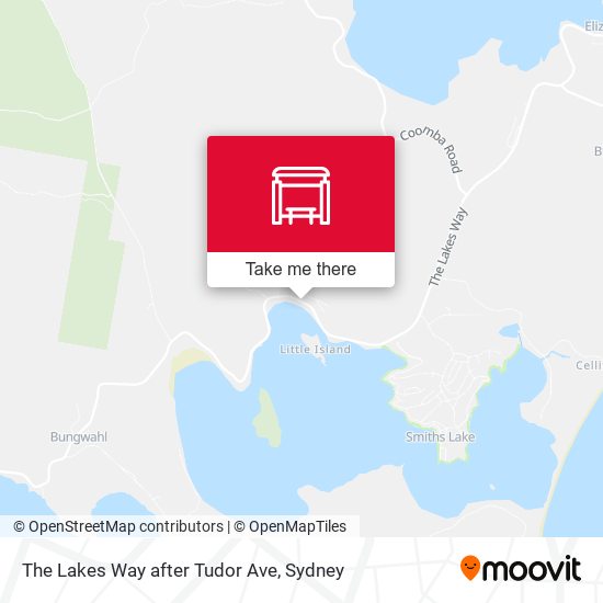 The Lakes Way after Tudor Ave map