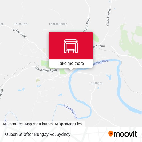 Queen St after Bungay Rd map