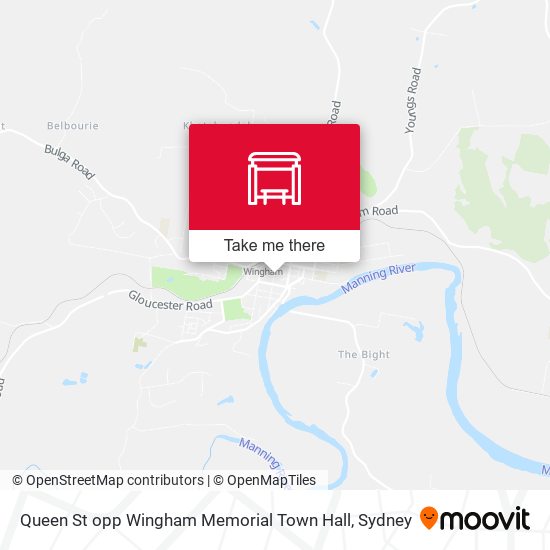 Queen St opp Wingham Memorial Town Hall map