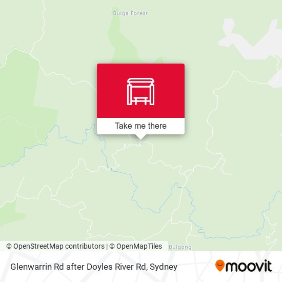 Glenwarrin Rd after Doyles River Rd map