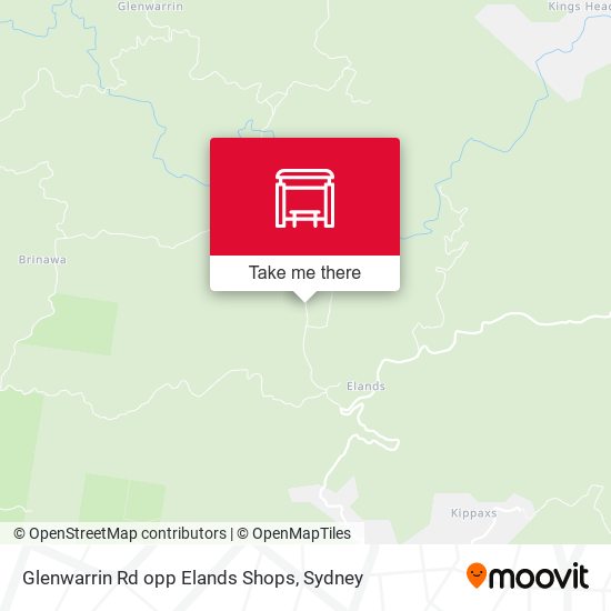 Glenwarrin Rd opp Elands Shops map