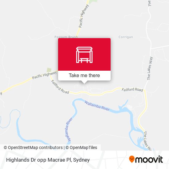 Highlands Dr opp Macrae Pl map