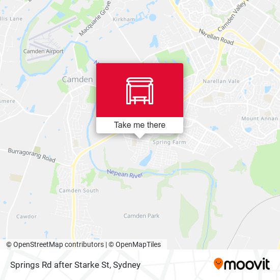 Springs Rd after Starke St map