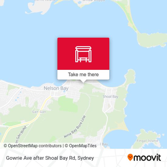 Gowrie Ave after Shoal Bay Rd map
