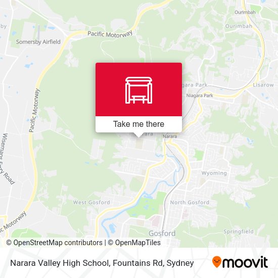 Narara Valley High School, Fountains Rd map