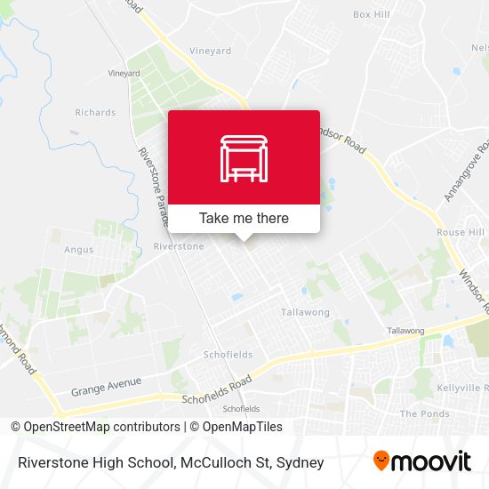 Riverstone High School, McCulloch St map