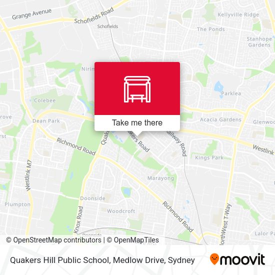 Quakers Hill Public School, Medlow Drive map